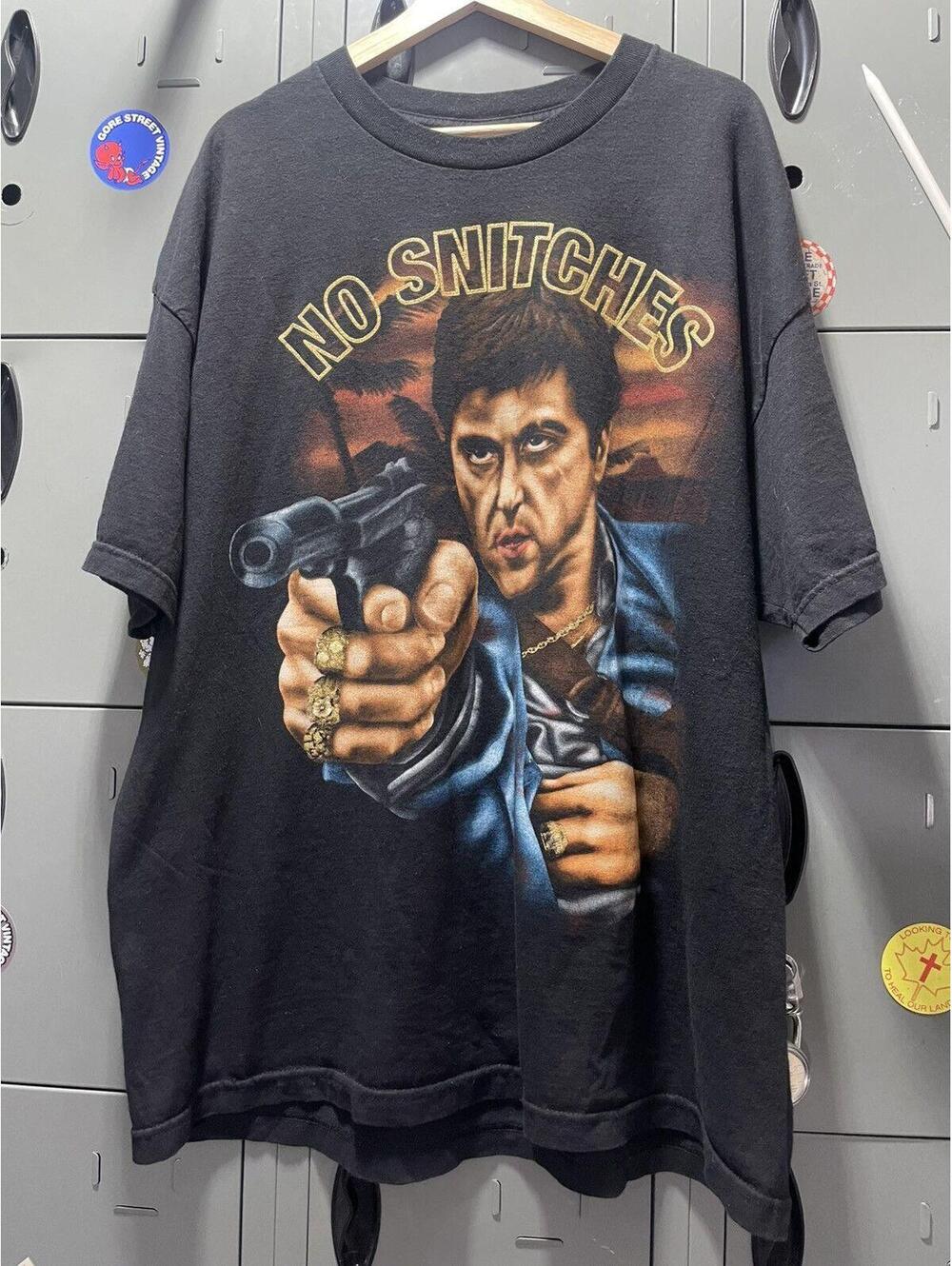 Scarface vintage graphic movie tee no snitches al Pacino art